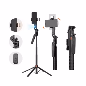 Tracking Selfie Stick Tripod Stand Desktop Subhandle Wireless Remote Selfie Stick with Fill Light Portable Flexible